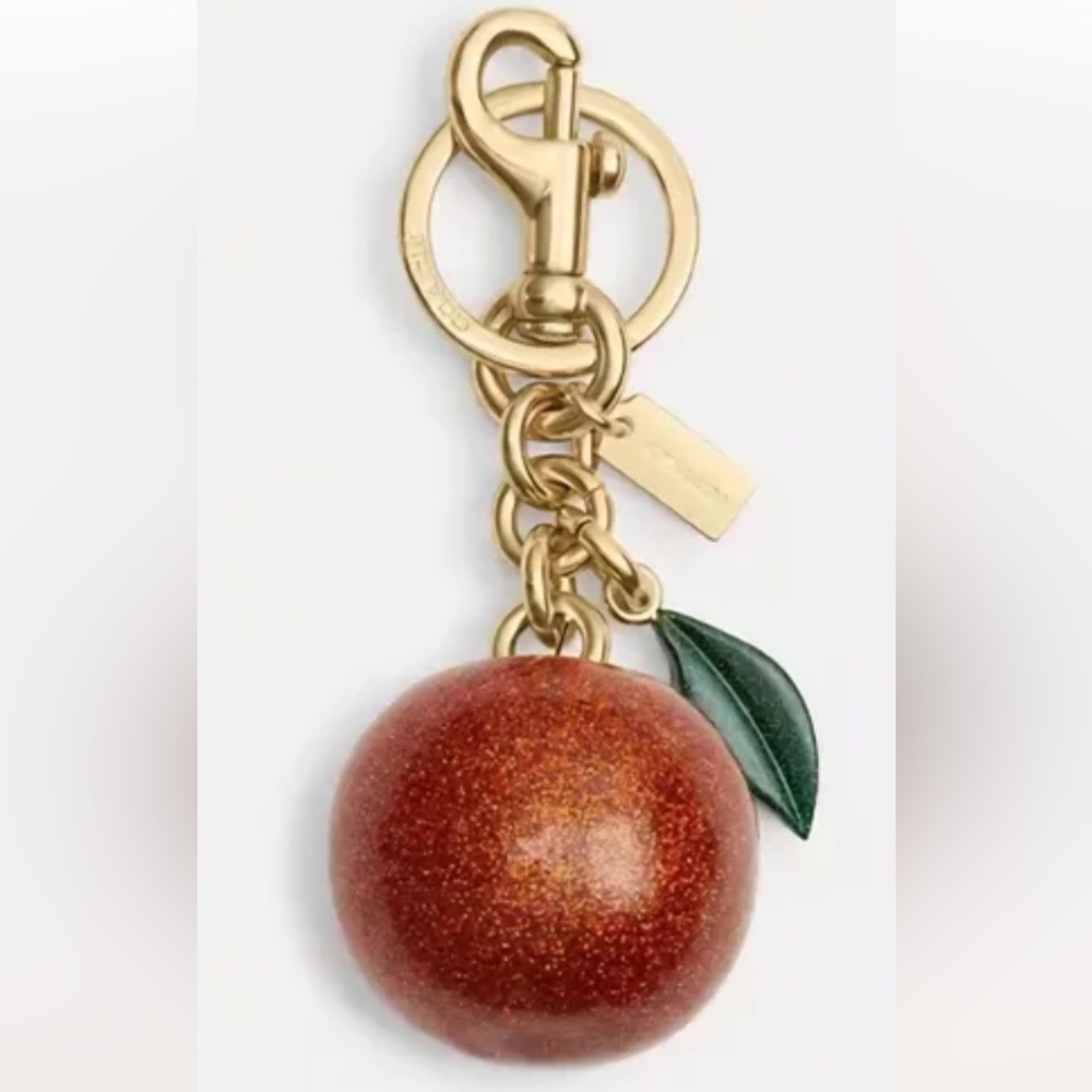 🍊🍊🍊Coach Sparkling Orange Fruit Keychain Bag charm 🍊🍊🍊 NWT 🍊🍊🍊 - Picture 6 of 16